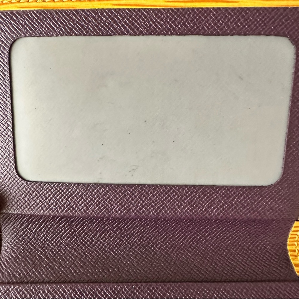 Authentic Louis Vuitton Eli Card Holder in Yellow and Purple - Picture 5 of 9
